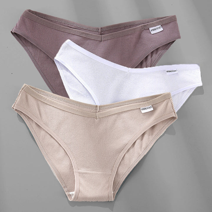 Comfort & Elegance: 3PCS Cotton Briefs for Women