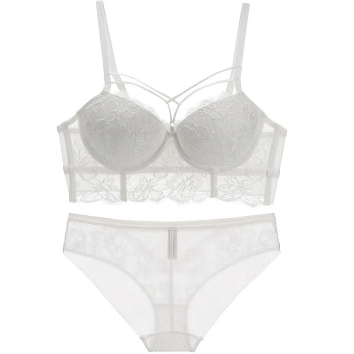 Chic Allure: Ultra-Thin Lace Bandage Lingerie Set