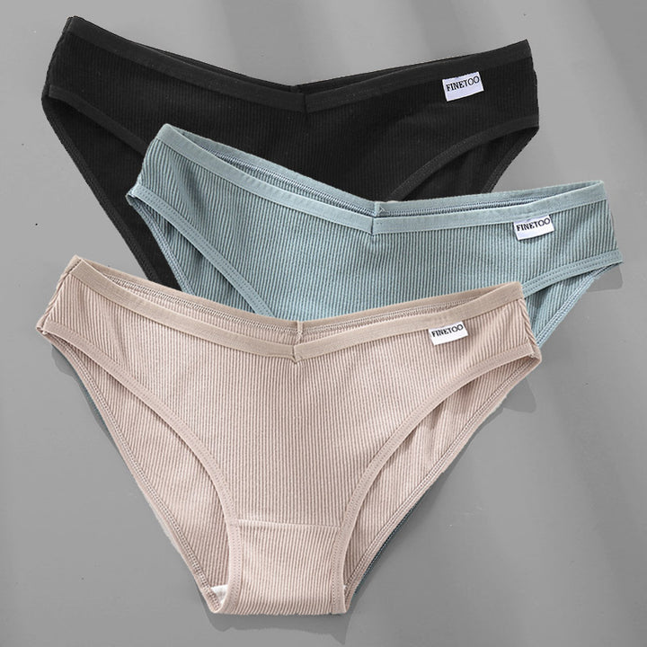 Comfort & Elegance: 3PCS Cotton Briefs for Women