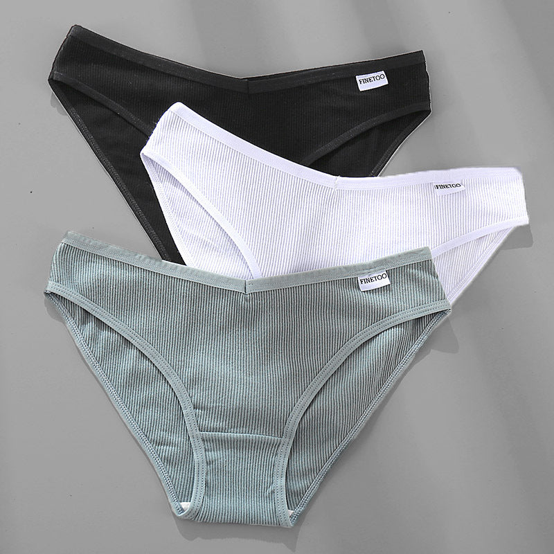 Comfort & Elegance: 3PCS Cotton Briefs for Women