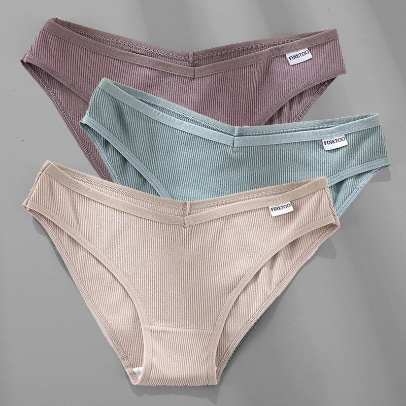 Comfort & Elegance: 3PCS Cotton Briefs for Women