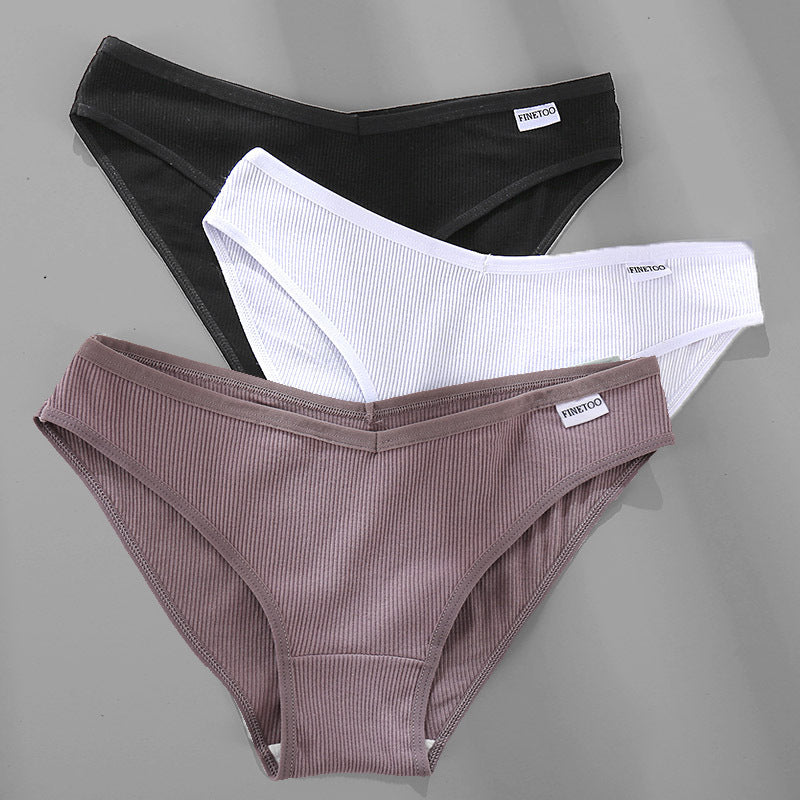 Comfort & Elegance: 3PCS Cotton Briefs for Women