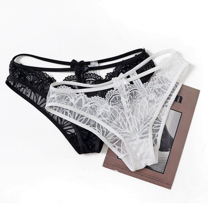 Charming Bow-Knot Lace Thong Panties