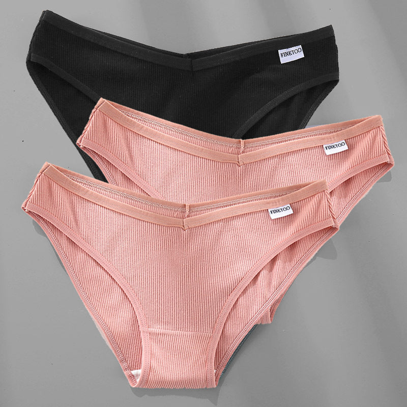 Comfort & Elegance: 3PCS Cotton Briefs for Women