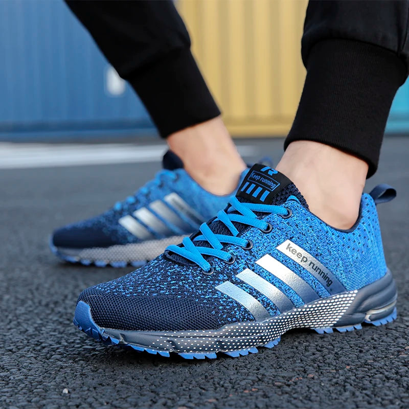 Hot Sale Blue Running Shoes Men Unisex Jogging Sports Shoes