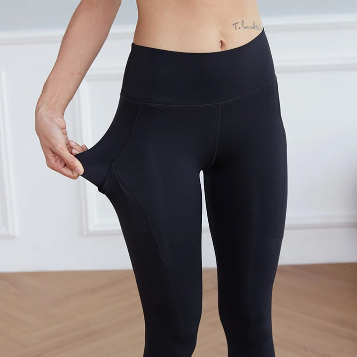 Women High Waist Yoga Pants 80% Nylon 20% Spandex Tummy Control Leggings