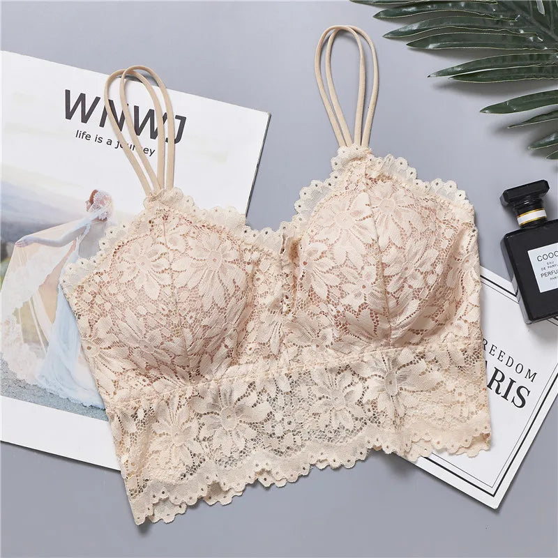 Lace Bra Beauty Back Bralette Women Sexy Wrapped Chest Camisole