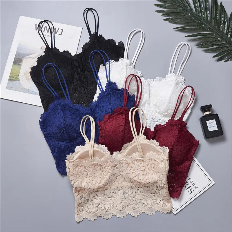 Lace Bra Beauty Back Bralette Women Sexy Wrapped Chest Camisole