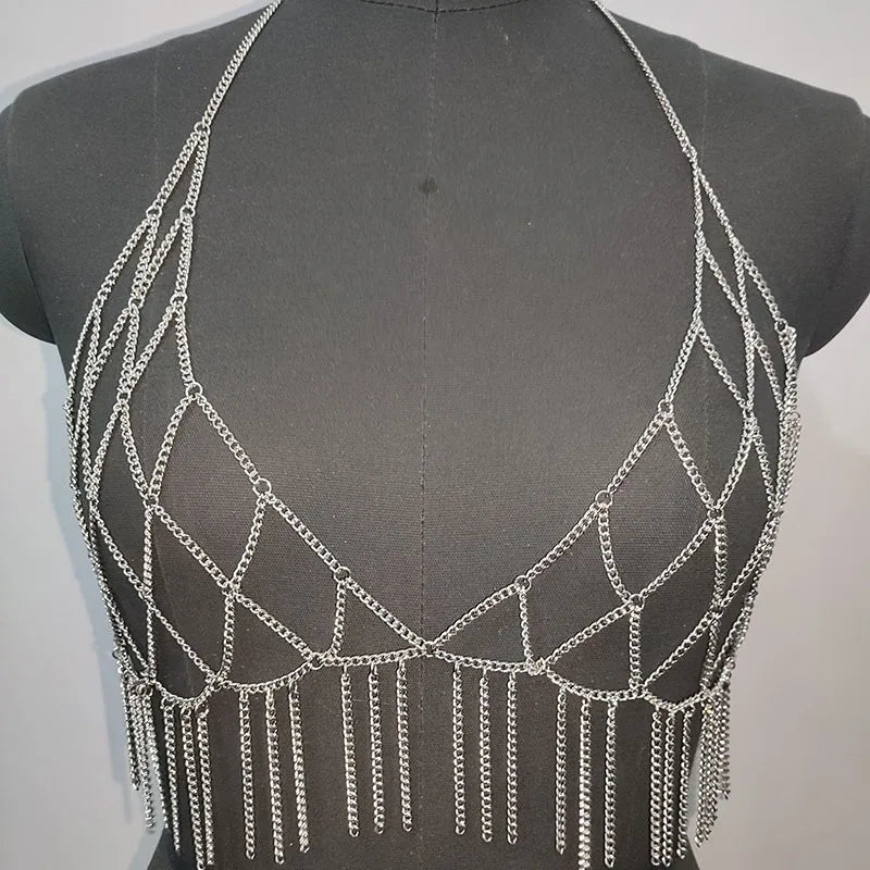 2023 Spring T-shirt Outfit Lingerie Underwear Body Chain Geometric