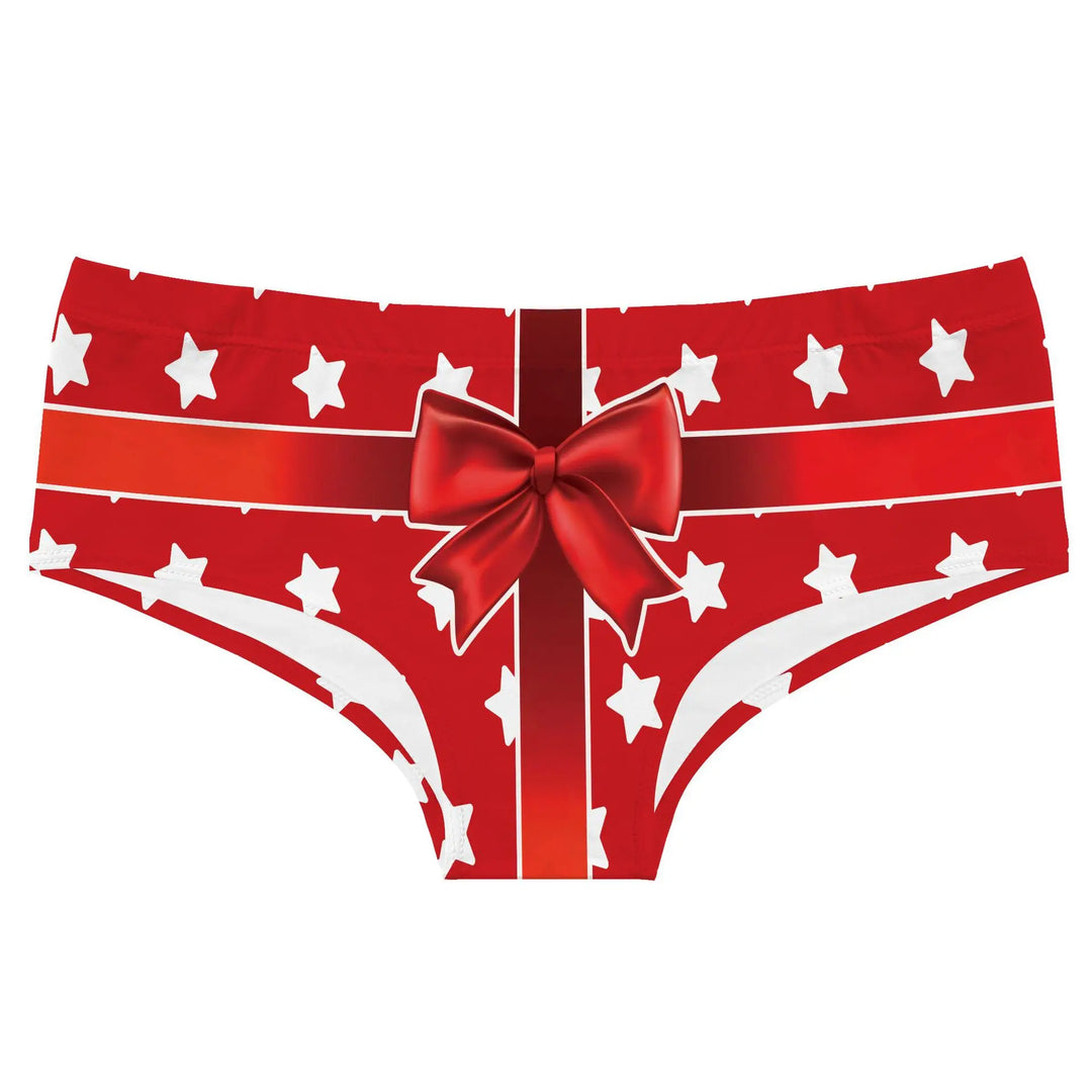 Snowflake Kawaii Push-Up Briefs – Sexy Animal Print Christmas Panties