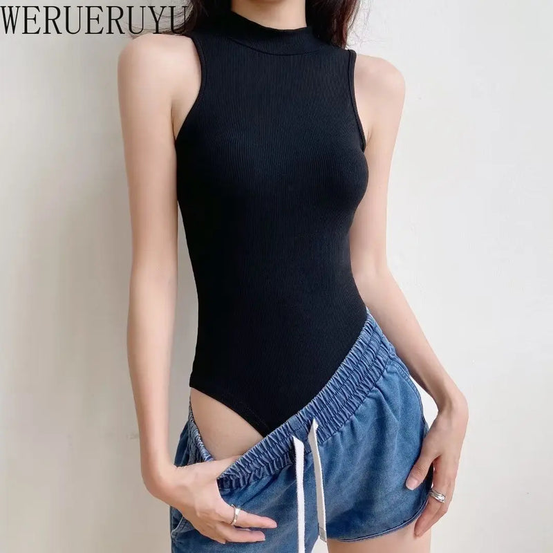 Sleeveless Y2k Bodysuit Women Sexy Tops Youthful Summer Clothes