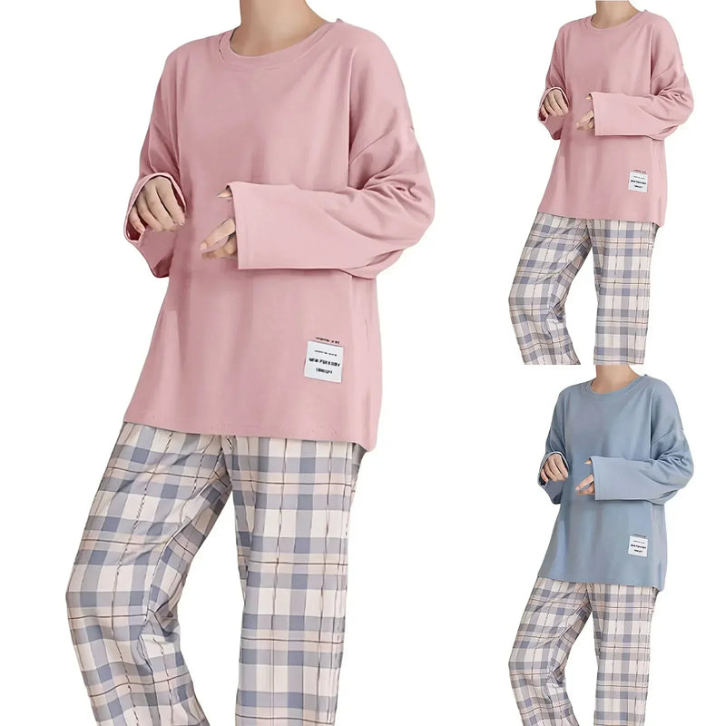 Women's Autumn Cotton Home Piece 2 Set Loungewear Winter Size Nightgowns