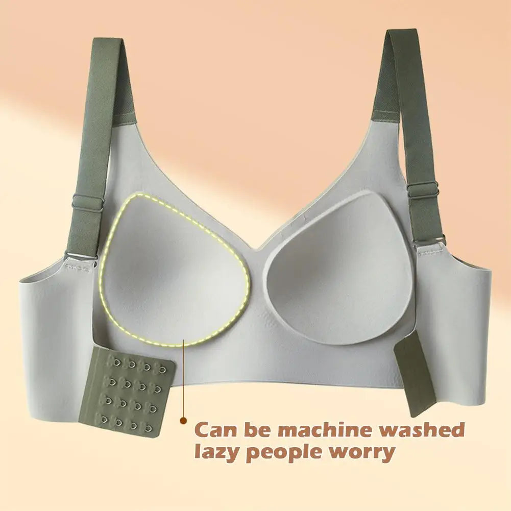 Super Gather Wireless Push-up Bra Women Gathered Up Soft Support