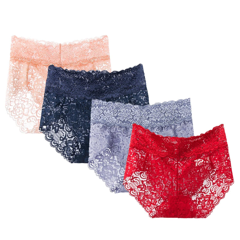 Sexy Women Lace Panties Underwear Lace See-Through Briefs T